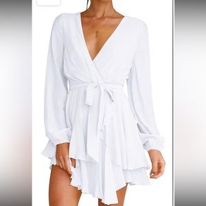 White Long Sleeve Dress